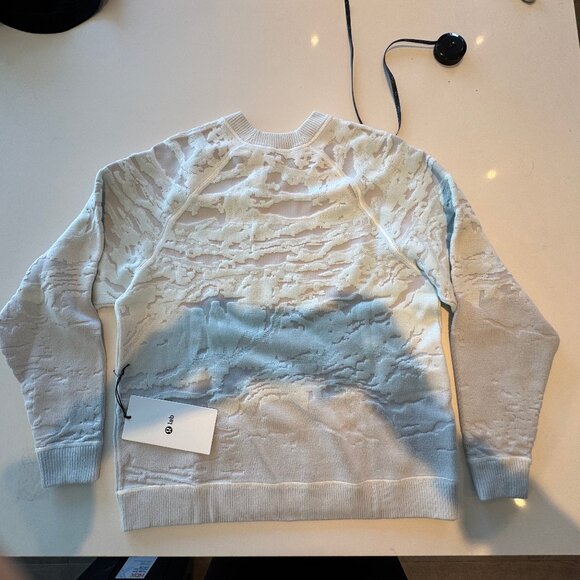 NWT lululemon lab Textured Jacquard Sweater SZ XS Catena Jacquard Light Chrome - Picture 6 of 6